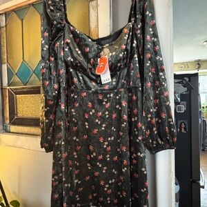 Cider Dark Floral Dress